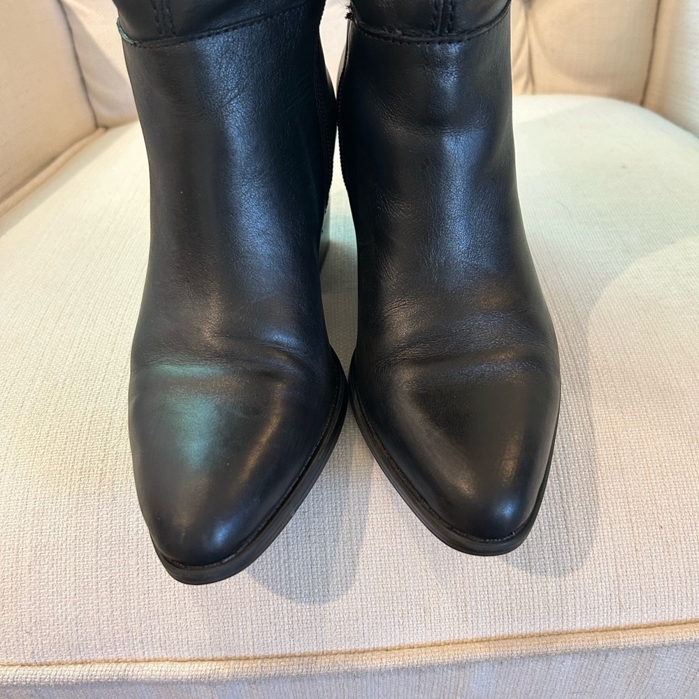 NIB Naturalizer Women's Fae Knee High Boot Black Leather Wide Calf Heeled Size 6 - Picture 6 of 16